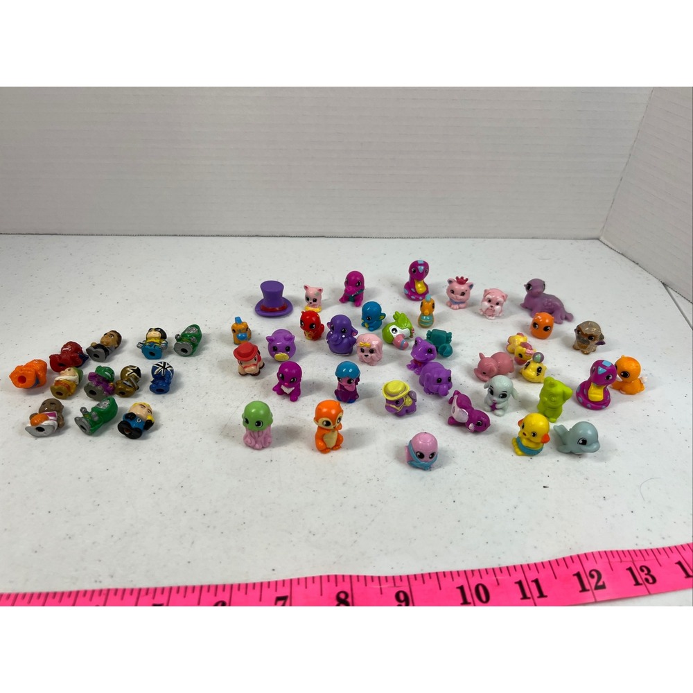Squinkies Mixed Lot 40+ Figures Marvel Superheroes Animals Tiny Rubber Toys
